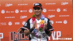 ▲統一獅郭阜林獲選單場MVP。（圖／記者蕭保祥攝）