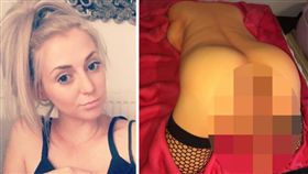  蛋糕,18禁,生日,猥褻,慶祝,生殖器,奶油,泰國人妖,屁股,史密絲,Abi Smith,英國,Jonny （圖／翻攝自鏡報）