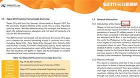 世大運,時代力量,黃國昌,中華台北,台灣,手冊,更名（圖／翻攝自世大運英文版媒體手冊）