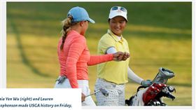 ▲台灣13歲高球天才少女吳佳晏在美國女子業餘錦標賽打到30洞晉級4強。（圖／截自USGA官網）