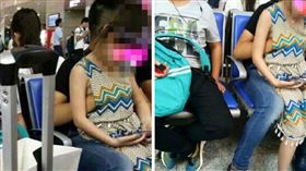大陸,鐵路,南京,哥哥,女孩,妹妹,裙子,伸手,胸部,摸胸
（圖／翻攝自微博）