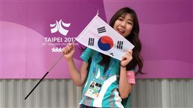 世大運正妹志工徐心祺（圖／中央社）