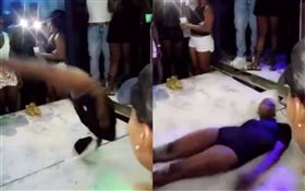 女舞者疑似脖子被折斷死亡。（合成圖／翻攝自YouTube）