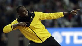 ▲波爾特告別的最後一圈400公尺。（圖／美聯社／達志影像）