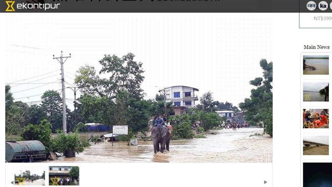 尼泊爾豪雨成災　大象救援數百遊客！