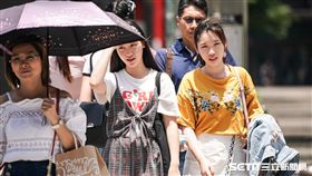 熱,炎熱,高溫,天氣,熱浪,中暑,曬傷,防曬 圖／記者林敬旻攝