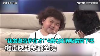 Q娃頂吸睛雙下巴　機靈應對笑翻全場