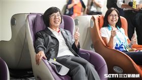 世大運主新聞中心今天下午舉行開幕式，由世大運執行長蘇麗瓊等人舉行揭幕儀式。 圖／記者林敬旻攝