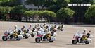 憲兵機車排重機訓練花式隊形成果展示。（記者邱榮吉/攝影）