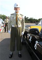 憲兵機車勤務連少校連長劉嘉霖。（記者邱榮吉/攝影）