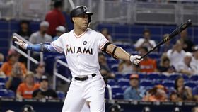 ▲邁阿密馬林魚怪力男Giancarlo Stanton連6場開轟，有機會挑戰大聯盟紀錄。（圖／美聯社／達志影像）