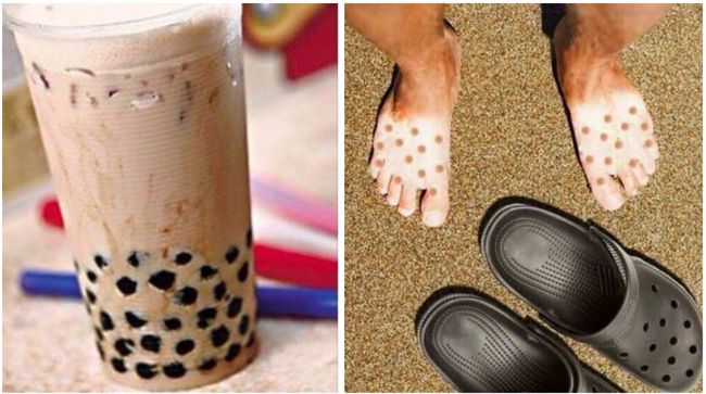 男穿洞洞鞋去海邊　曬出漸層珍奶腳