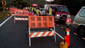 守護陸蟹,交通管制　圖／墾管處提供