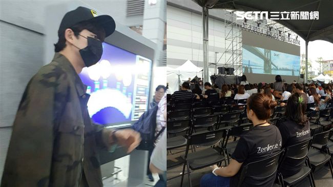 退燒？孔劉抵台　華碩場外「沒坐滿」