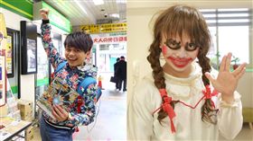 蔡阿嘎,安娜貝爾（合成圖／翻攝自蔡阿嘎臉書）