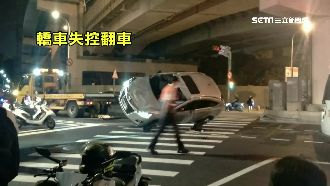 喝太茫翻車！駕駛拒酒測拉扯員警遭逮