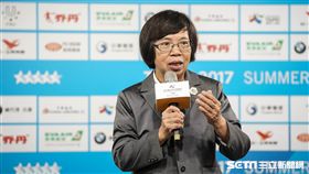 世大運主新聞中心今天下午舉行開幕式，由世大運執行長蘇麗瓊等人舉行揭幕儀式。 圖／記者林敬旻攝