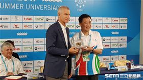 FISU主席Oleg Matytsin與台北市副市長陳景峻（圖／記者劉家維攝）
