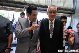 國民黨全代會，前總統馬英九、國民黨主席吳敦義出席。 圖／記者林敬旻攝