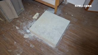 鄰居偷割天花板　一噸重水泥塊從天降