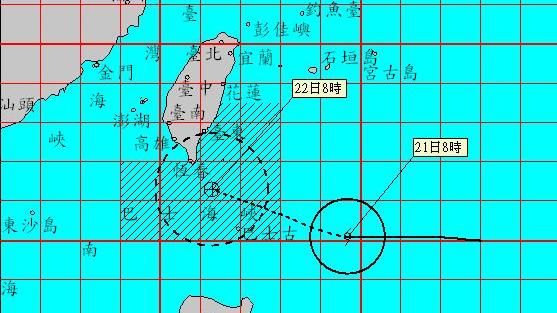 天鴿襲台　易受浪襲路段機動調整路線