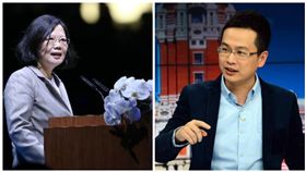 蔡英文,羅智強（合成圖／中央社、翻攝自羅智強臉書）