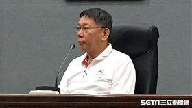 台北市長柯文哲召開記者會譴責反年改鬧場世大運開幕 盧冠妃攝