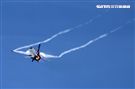 F16戰機彩繪單機特技操演。（記者邱榮吉/攝影）