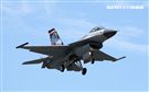 F16戰機彩繪單機特技操演。（記者邱榮吉/攝影）
