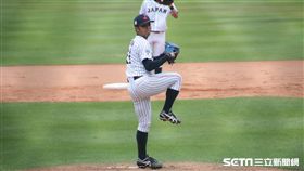 日本隊先發投手東克樹（圖／記者雷明正攝）