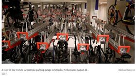 單車,共享單車,腳踏車,停車位,停車場,荷蘭,Utrecht,Lot van Hooijdonk　圖／路透社／達志影像