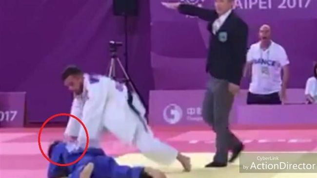 世大運柔道賽　法選手「巴頭」台選手