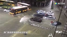 澳門,颱風,天鴿　圖／翻攝自騰訊視頻