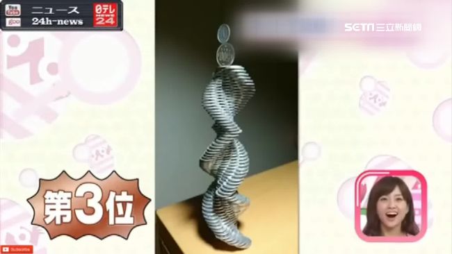 好狂！日男巧手挑戰「旋轉硬幣塔」