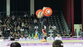 ▲舉重好手陳士杰在台北世大運無限量級獲得銀牌。（圖／記者蕭保祥攝）