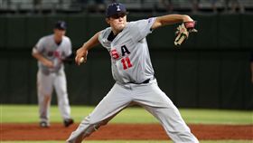 ▲愛荷華大學投手Cole McDonald在台北世大運面對捷克演出9局無安打比賽。（圖／世大運組委會提供）