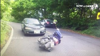 騎士被狗追逆向撞轎車　竟要駕駛賠錢