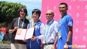 滑輪溜冰五金得主楊合貞。（圖／記者王怡翔攝）