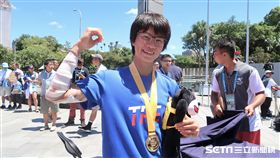 滑輪溜冰五金得主楊合貞。（圖／記者王怡翔攝）