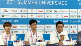 ▲韓國代表團參加新聞中心記者會。（圖／記者林辰彥攝影）