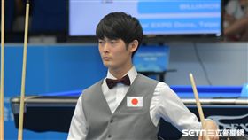 世大運撞球日本選手鈴木謙吾（圖／記者雷明正攝）