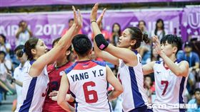 世大運女排台灣對日本。（圖／記者林敬旻攝）