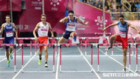 ▲陳傑在400公尺跨欄奪下銀牌。（圖／記者邱榮吉攝）