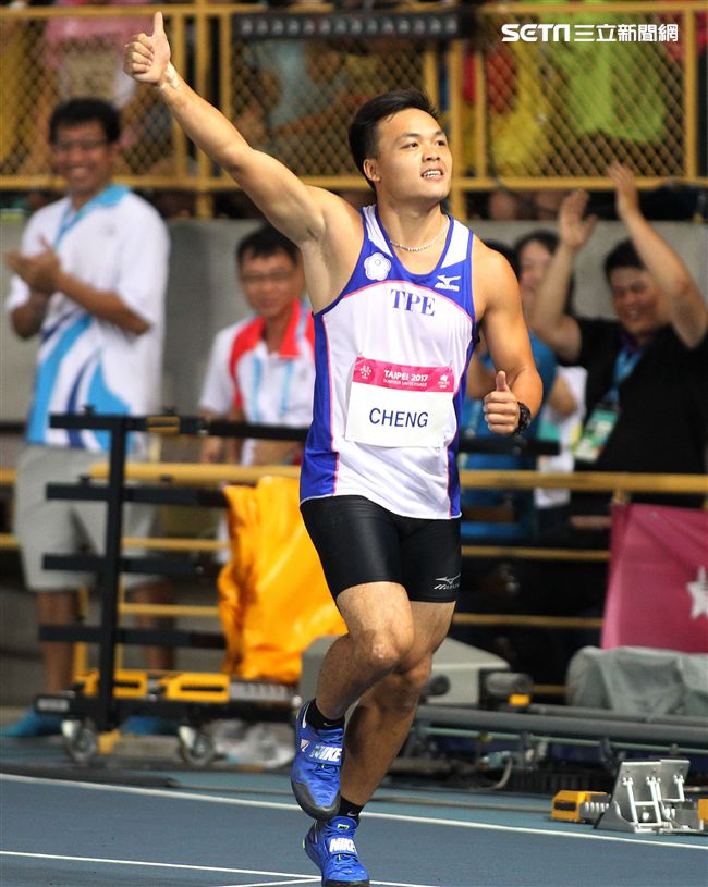 台灣選手鄭兆村在標槍項目擲出91.36公尺破亞洲紀錄。（記者邱榮吉/攝影）