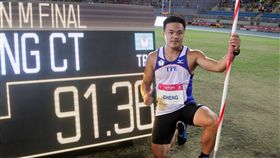 ▲鄭兆村標槍91公尺36破亞洲紀錄，獲得台北世大運金牌。（圖／記者邱榮吉攝）