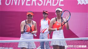 0827世大運網球女雙台灣選手詹詠然、詹皓晴。（圖／記者林敬旻攝）