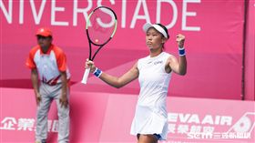 0827世大運網球女單台灣選手張凱貞。（圖／記者林敬旻攝）