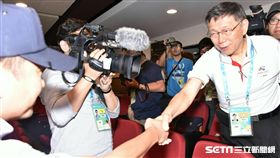 柯文哲赴國立台灣師範大學慰勞工作人員 北市府提供