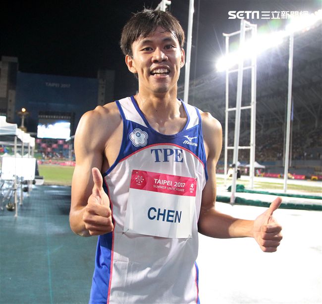破全國紀錄　陳奎儒110公尺跨欄奪銀（圖／記者邱榮吉攝）
