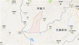 阿富汗軍車在海曼德省（Helmand，紅色區域）遭受攻擊。（圖／翻攝自Google Map）